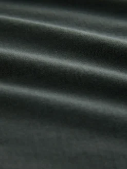Green Dark Slim Fit Essential Crew Neck Cotton T-Shirt