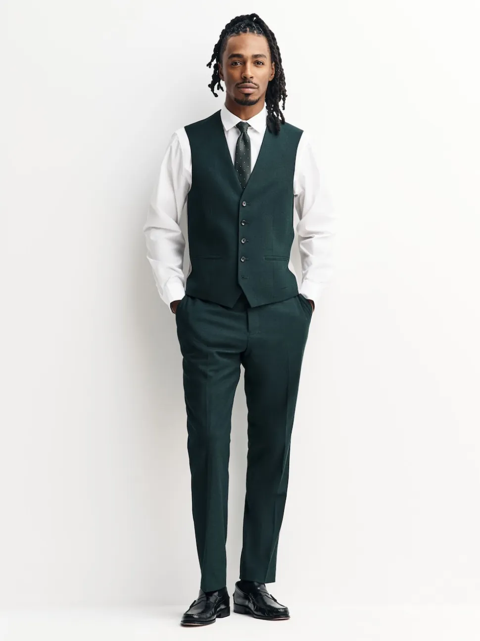Green Flannel Suit Waistcoat