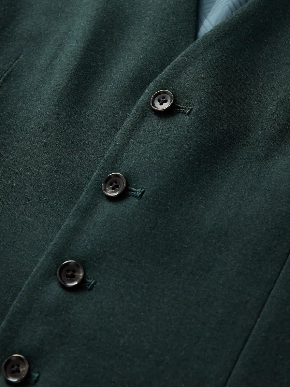 Green Flannel Suit Waistcoat