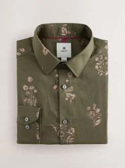 Green Floral Kew Garden Long Sleeve Shirt