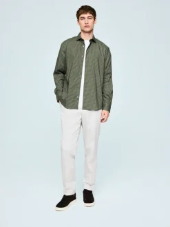 Green Gingham Regular Fit N.Premium Long Sleeve Smart Shirt