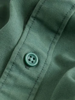 Green Long Sleeve Garment Dyed Oxford Shirt