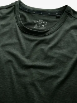 Green Long Sleeve Tee Active Gym Training Top