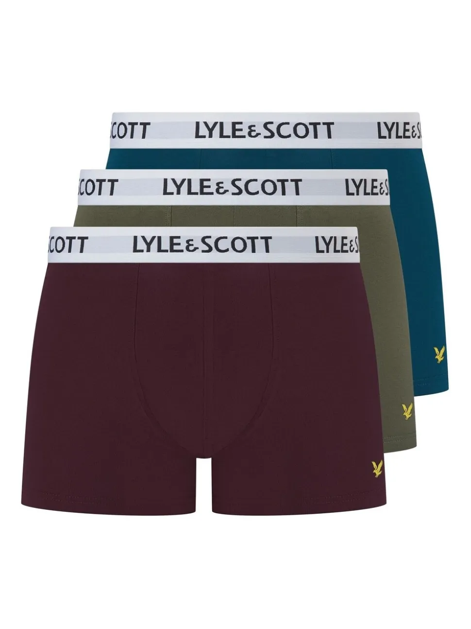 Green Lyle & Scott Underwear Trunks 3 Pack