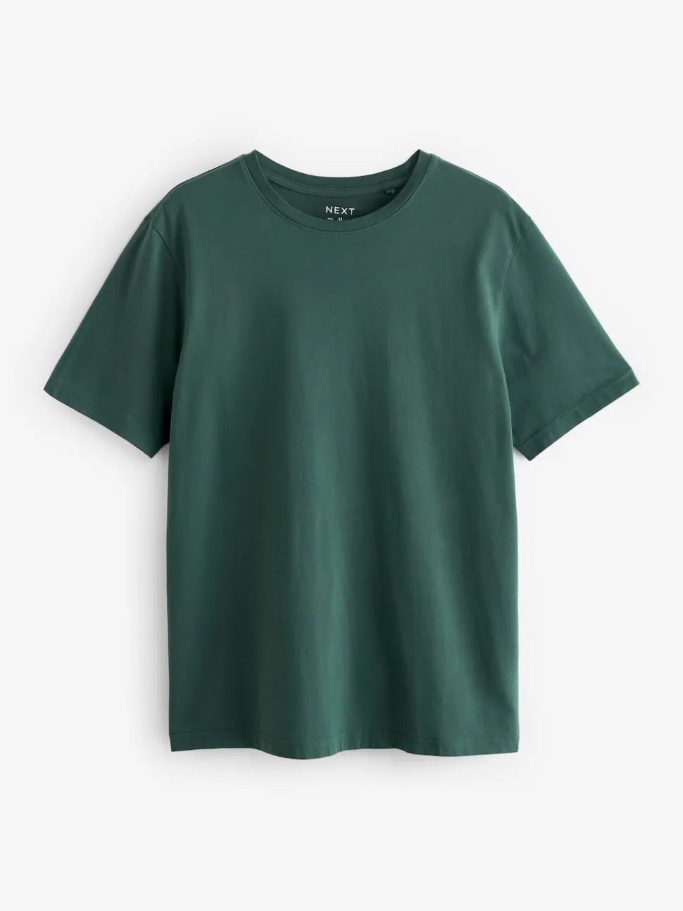 Green Pine Slim Fit Essential Crew Neck Cotton T-Shirt