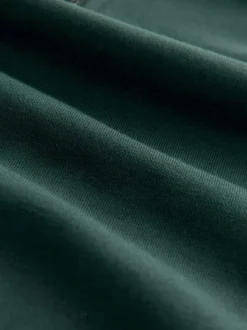 Green Quarter Zip Cotton Rich Jersey Sweatshirt