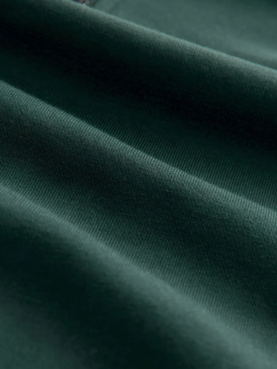 Green Quarter Zip Cotton Rich Jersey Sweatshirt