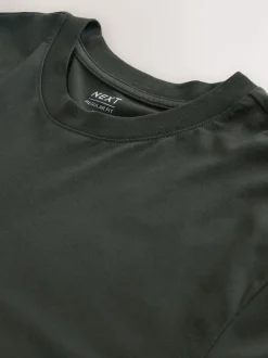Green Regular Fit Long Sleeve Crew Neck T-Shirt