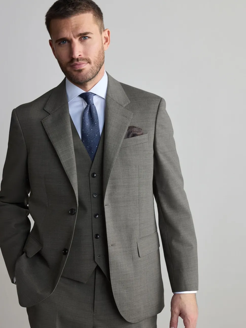Green Regular Fit Signature Nova Fides 100% Italian Wool Suit Jacket