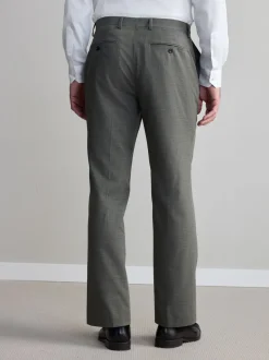 Green Regular Fit Signature Nova Fides 100% Italian Wool Suit Trousers
