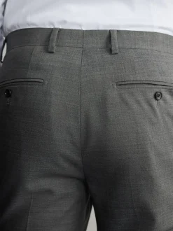 Green Regular Fit Signature Nova Fides 100% Italian Wool Suit Trousers