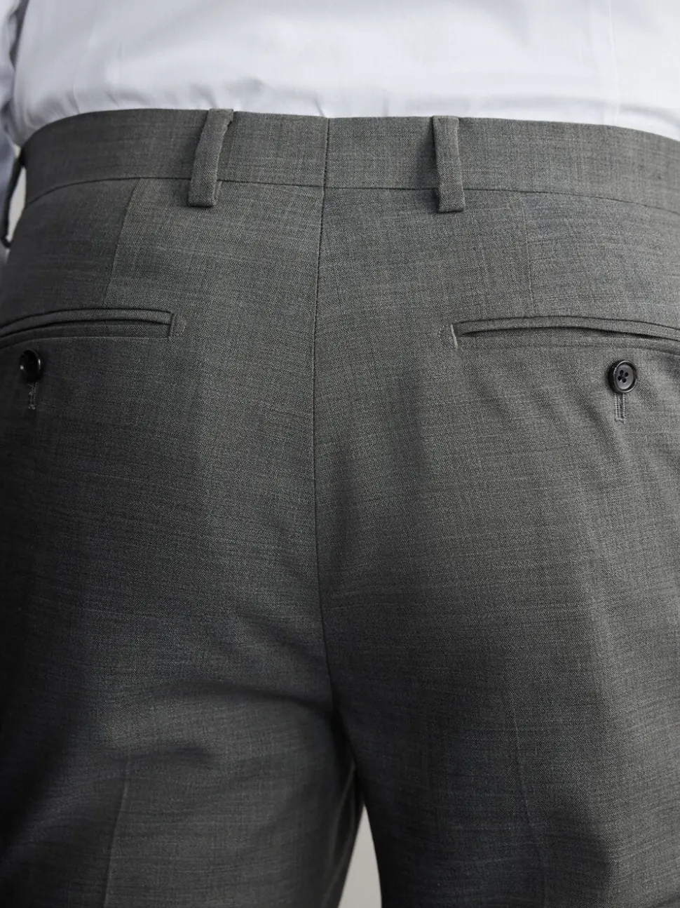 Green Regular Fit Signature Nova Fides 100% Italian Wool Suit Trousers
