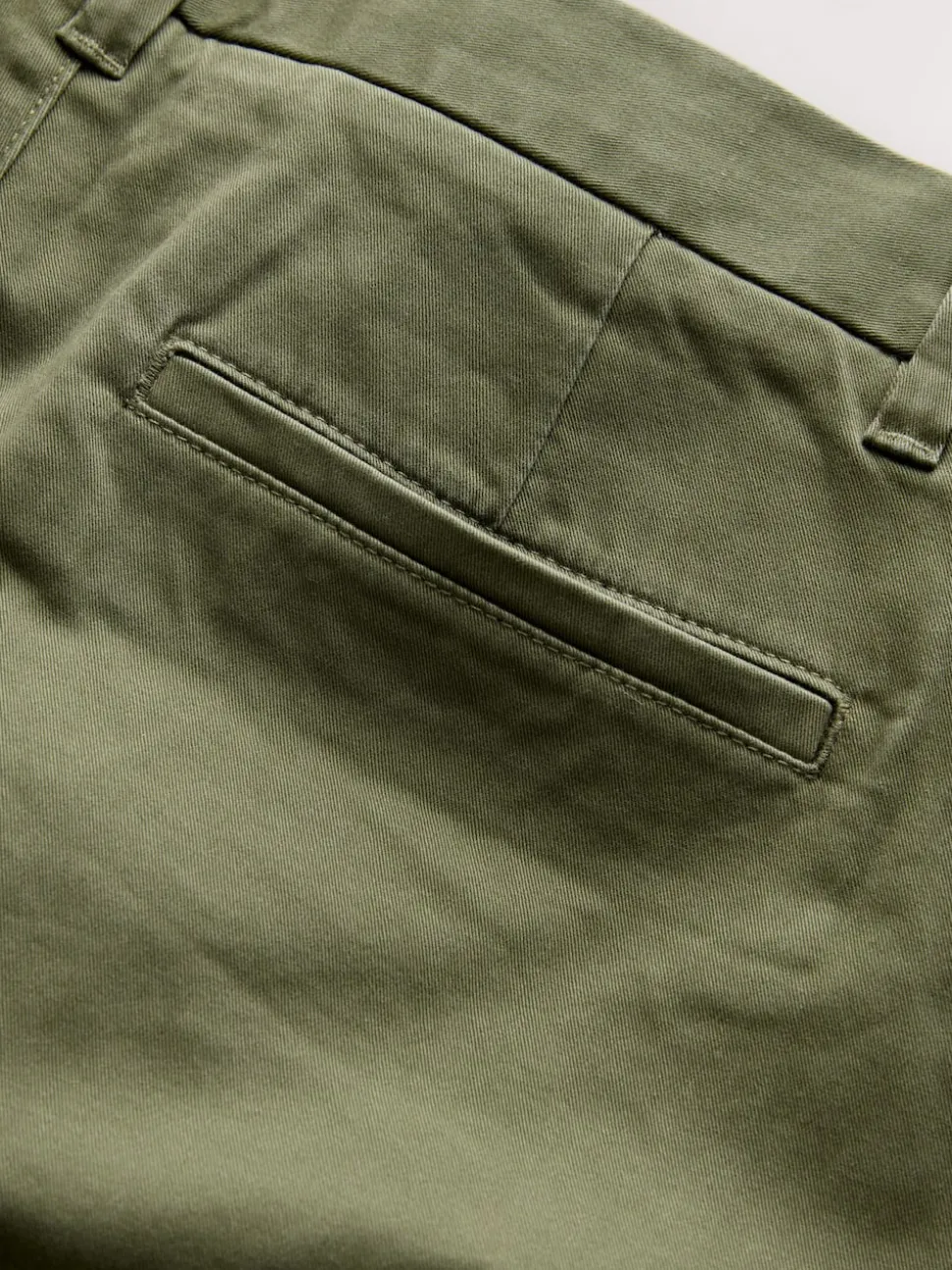 Green Regular Tapered Fit Stretch Chinos Trousers