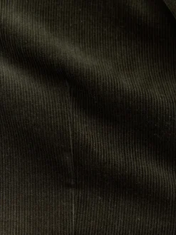 Green Relaxed Fit Corduroy Suit Jacket