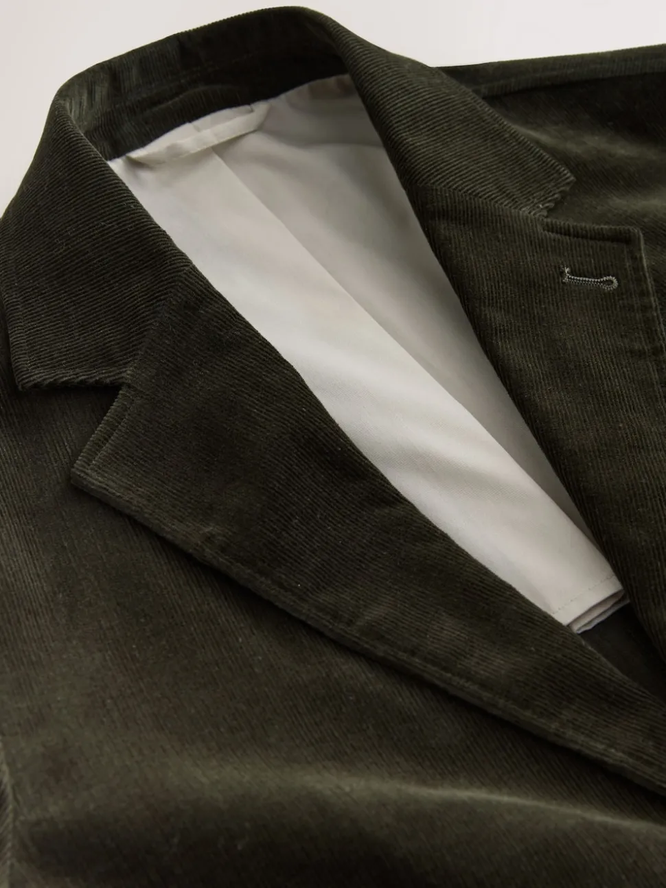 Green Relaxed Fit Corduroy Suit Jacket