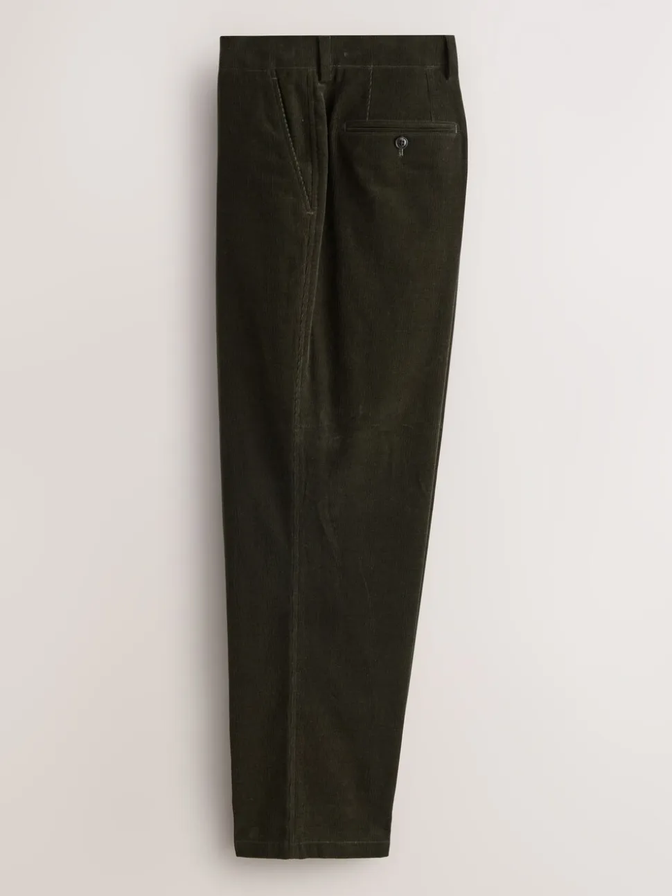 Green Relaxed Fit Corduroy Suit Trousers
