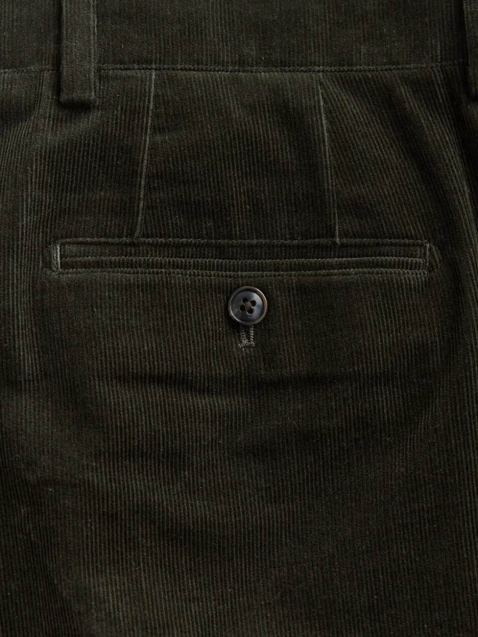 Green Relaxed Fit Corduroy Suit Trousers