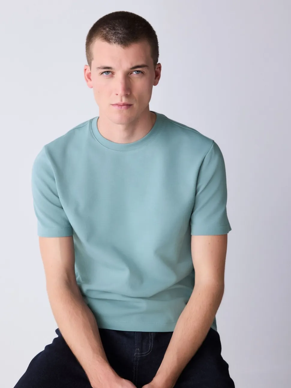 Green Sage Regular Fit Smart Soft Touch Heavyweight T-Shirt