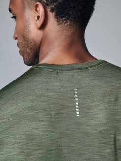 Green Short Sleeve Tee Active Gym Training Top