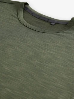 Green Short Sleeve Tee Active Gym Training Top