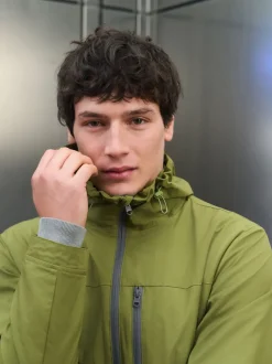 Green Shower Resistant Anorak Jacket