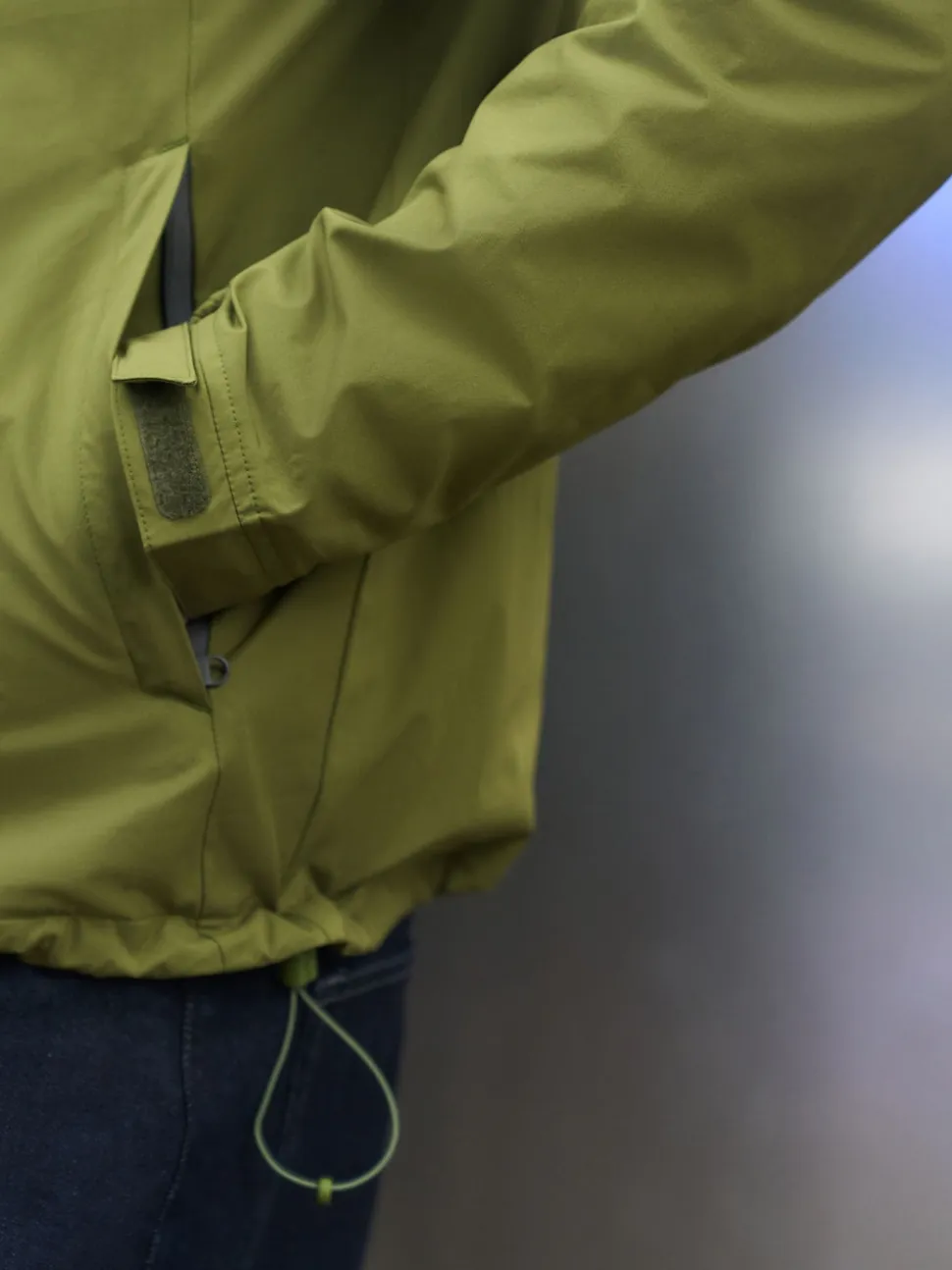 Green Shower Resistant Anorak Jacket