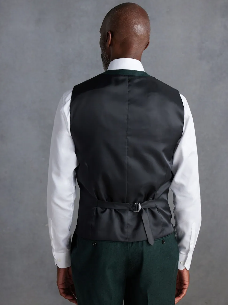 Green Signature Zignone Italian Wool Cashmere Blend Flannel Suit Waistcoat