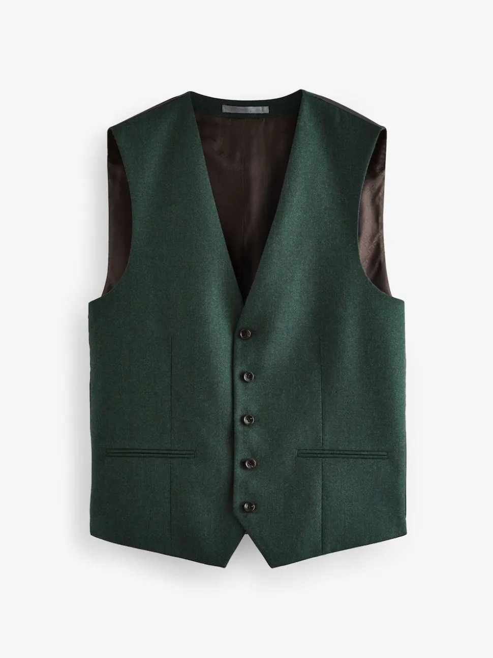 Green Signature Zignone Italian Wool Cashmere Blend Flannel Suit Waistcoat