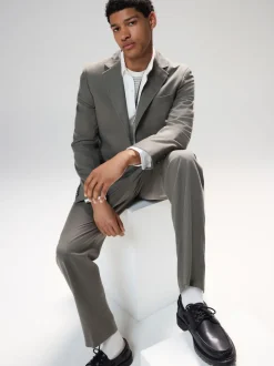 Green Slim Fit Cotton TENCEL™ Suit Jacket