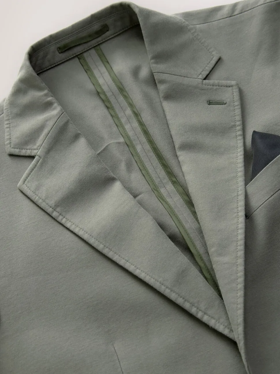 Green Slim Fit Cotton TENCEL™ Suit Jacket