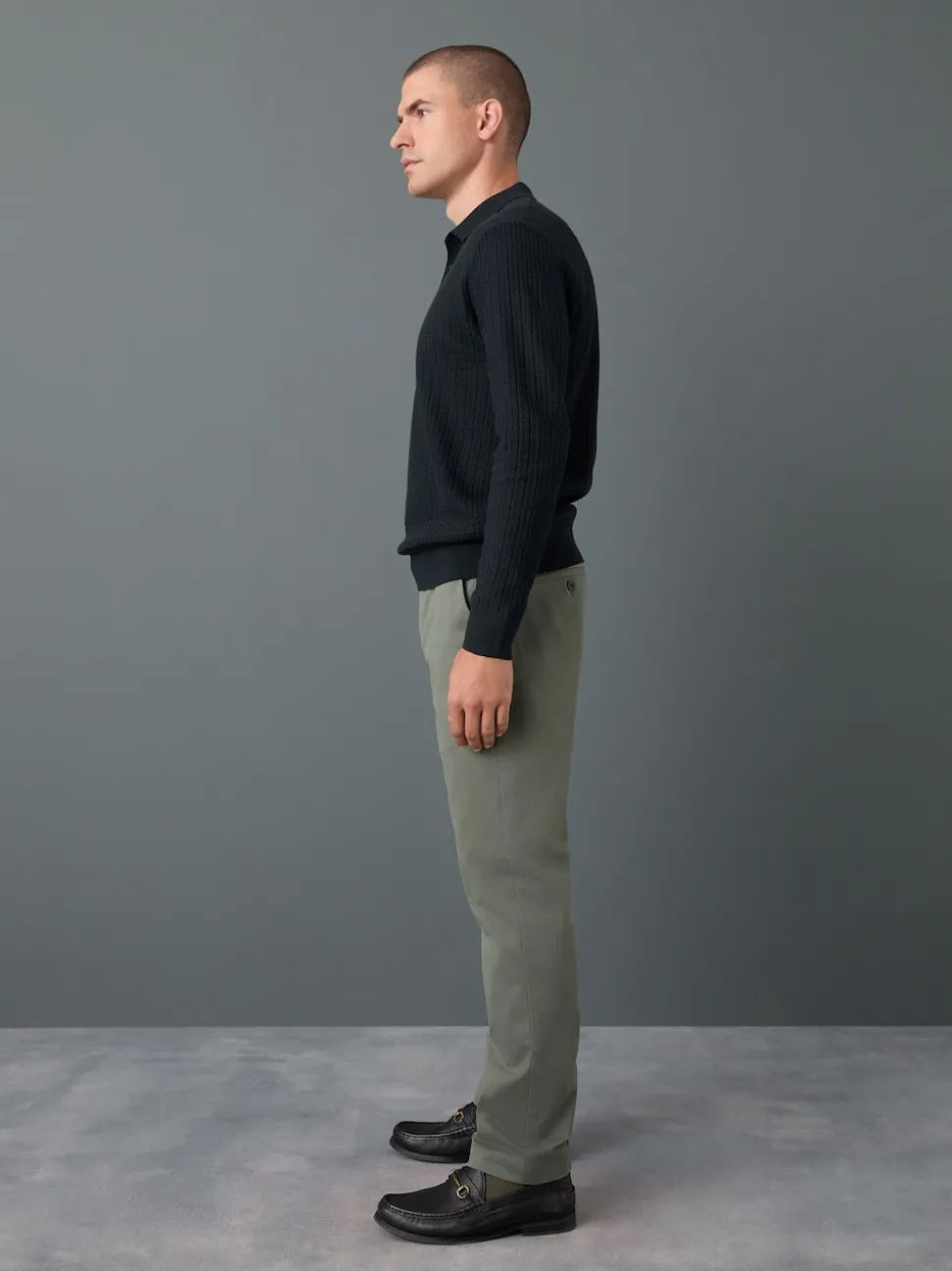 Green Slim Fit N.Premium Smart Cotton TENCEL™ Lyocell Blend Chinos With Comfort Waistband