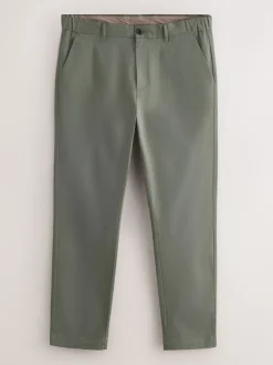 Green Slim Fit N.Premium Smart Cotton TENCEL™ Lyocell Blend Chinos With Comfort Waistband