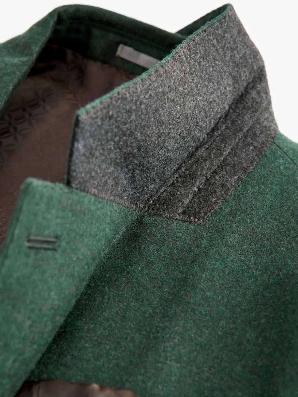 Green Slim Fit Signature Zignone Italian Wool Cashmere Blend Flannel Suit Jacket