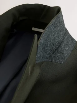 Green Slim Fit Slim Fit Motion Flex Wool Blend Suit Jacket