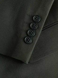 Green Slim Fit Slim Fit Motion Flex Wool Blend Suit Jacket