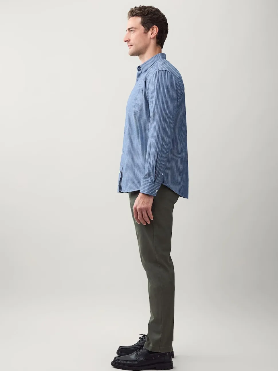 Green Slim Fit Stretch Printed Soft Touch Chino Trousers