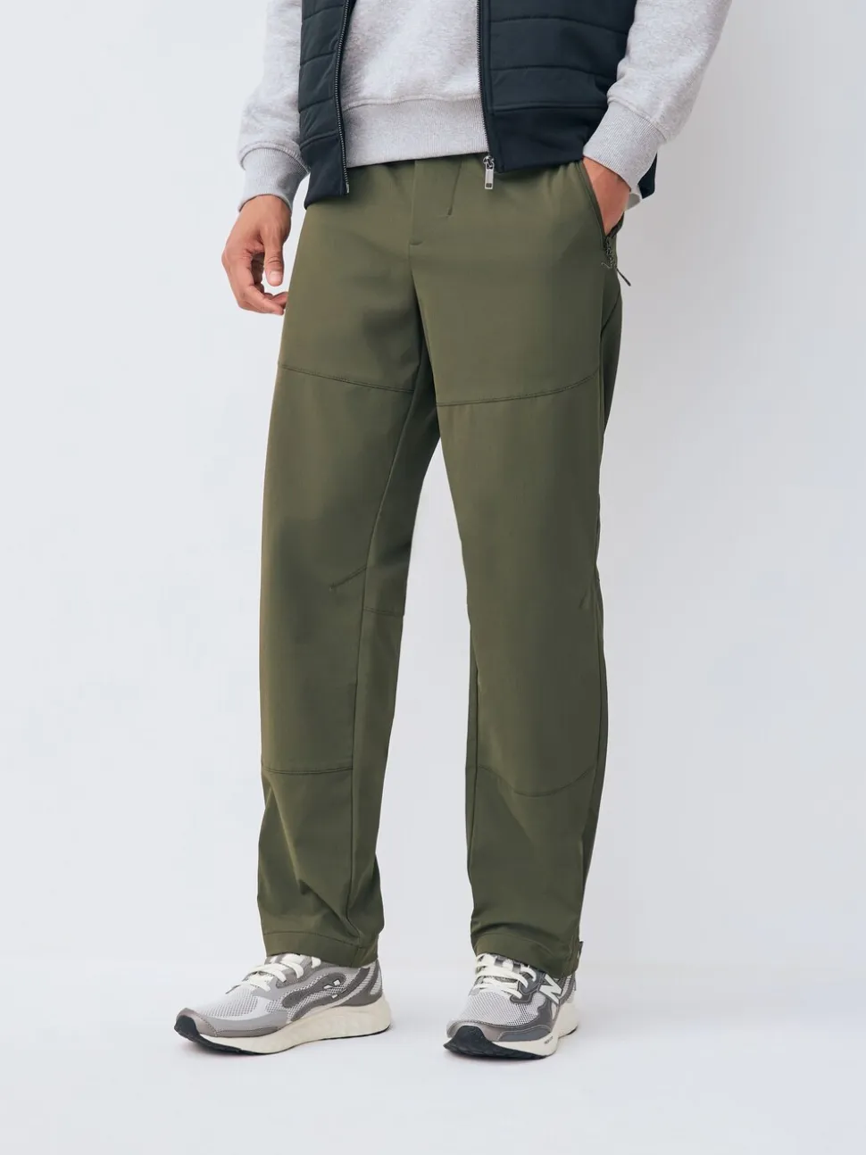 Green Straight Fit Cargo Trousers