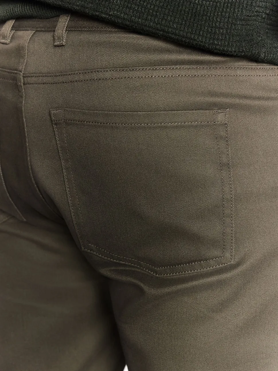 Green Straight Fit Smart Brushed Cotton TENCEL™ Lyocell Blend Chinos With Belt