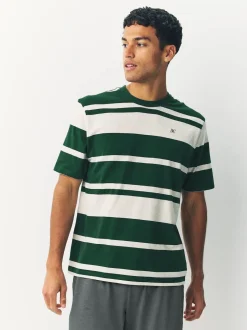 Green Stripe Short Sleeve Jersey Pyjamas Set