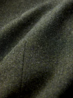 Green Tailored Fit Merino Wool Blend Suit Jacket