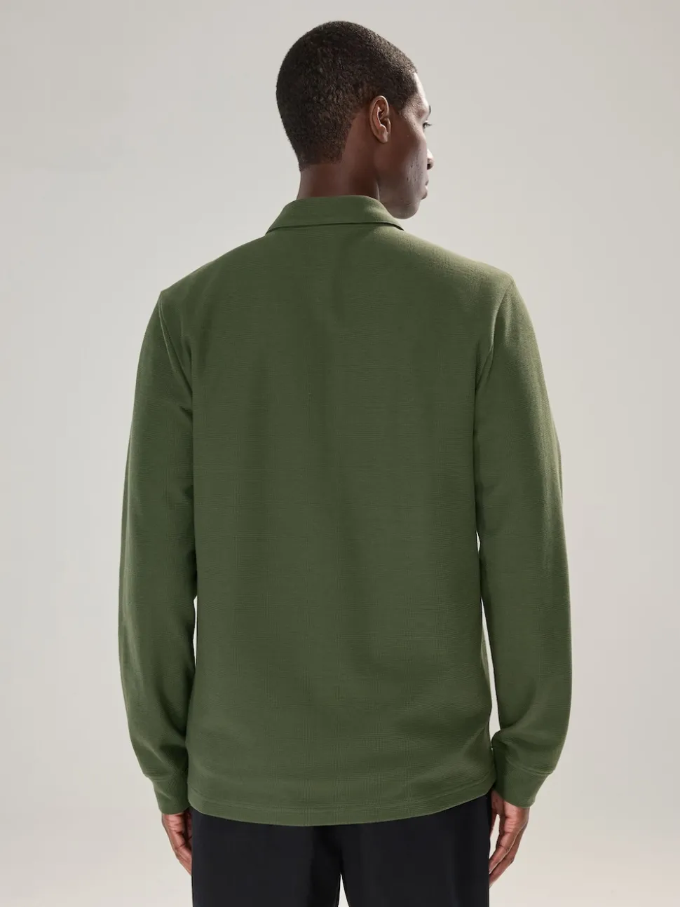 Green Textured Zip Through Shacket