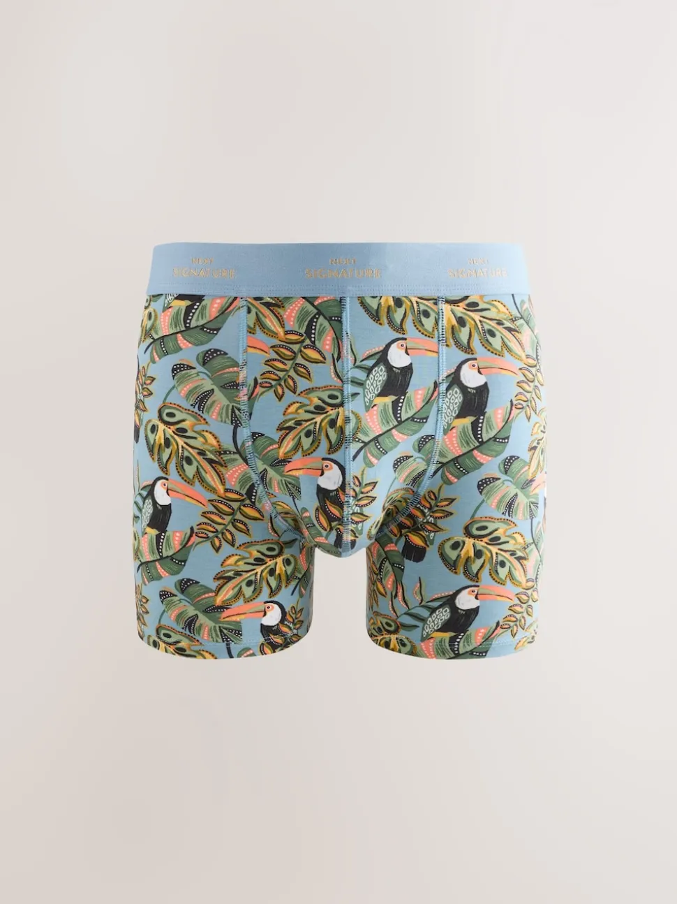 Green/Blue Leaf Animal Print Signature Cotton Rich Boxers 4 Pack