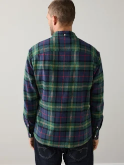 Green/Blue Signature Long Sleeve Check Shirt