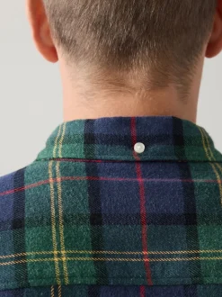Green/Blue Signature Long Sleeve Check Shirt