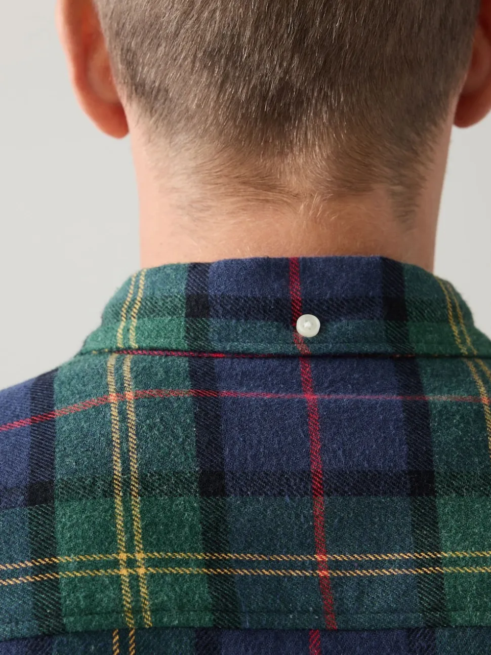 Green/Blue Signature Long Sleeve Check Shirt