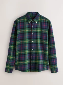 Green/Blue Signature Long Sleeve Check Shirt