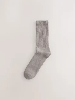 Green/Neutral Stag Embroidered Heavyweight Socks 10 Pack