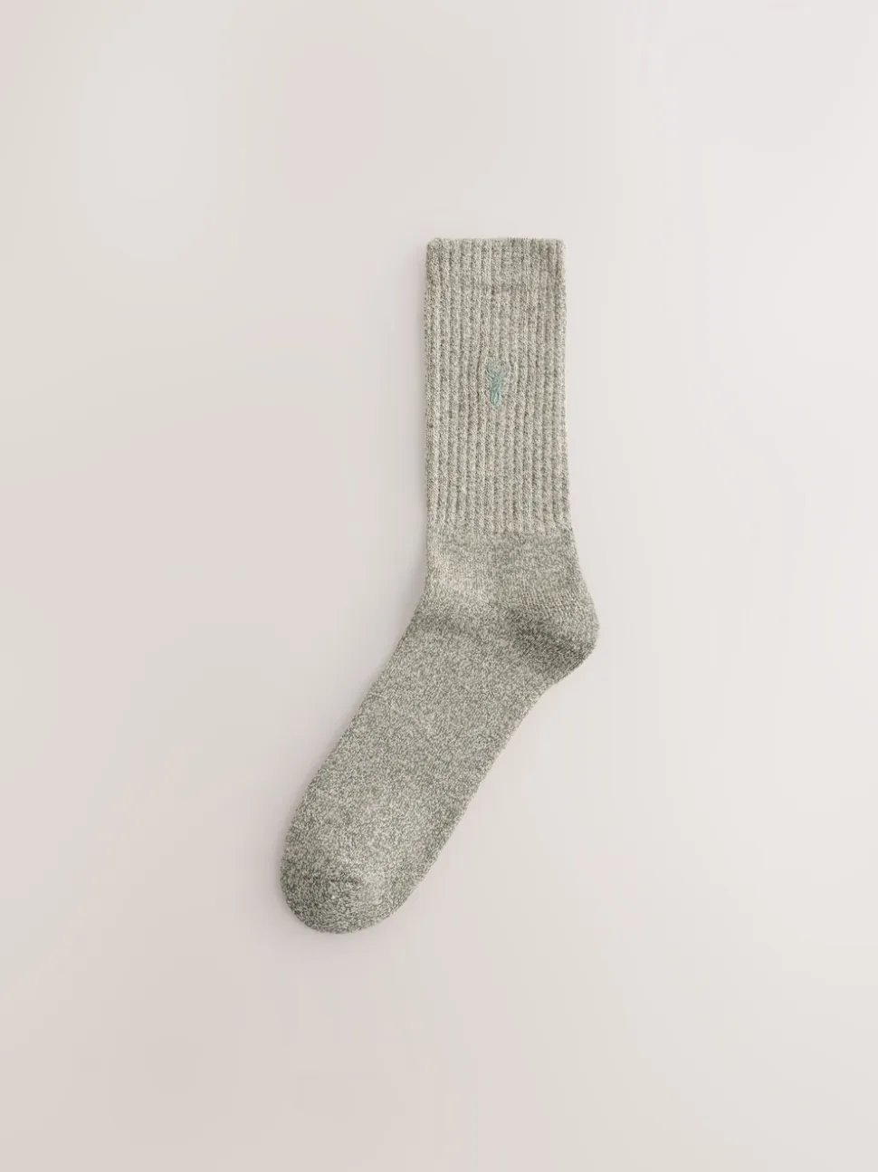 Green/Neutral Stag Embroidered Heavyweight Socks 10 Pack