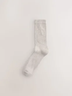 Green/Neutral Stag Embroidered Heavyweight Socks 10 Pack