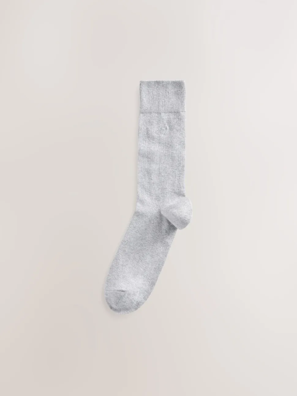 Grey 5 Pack Embroidered Lasting Fresh Socks